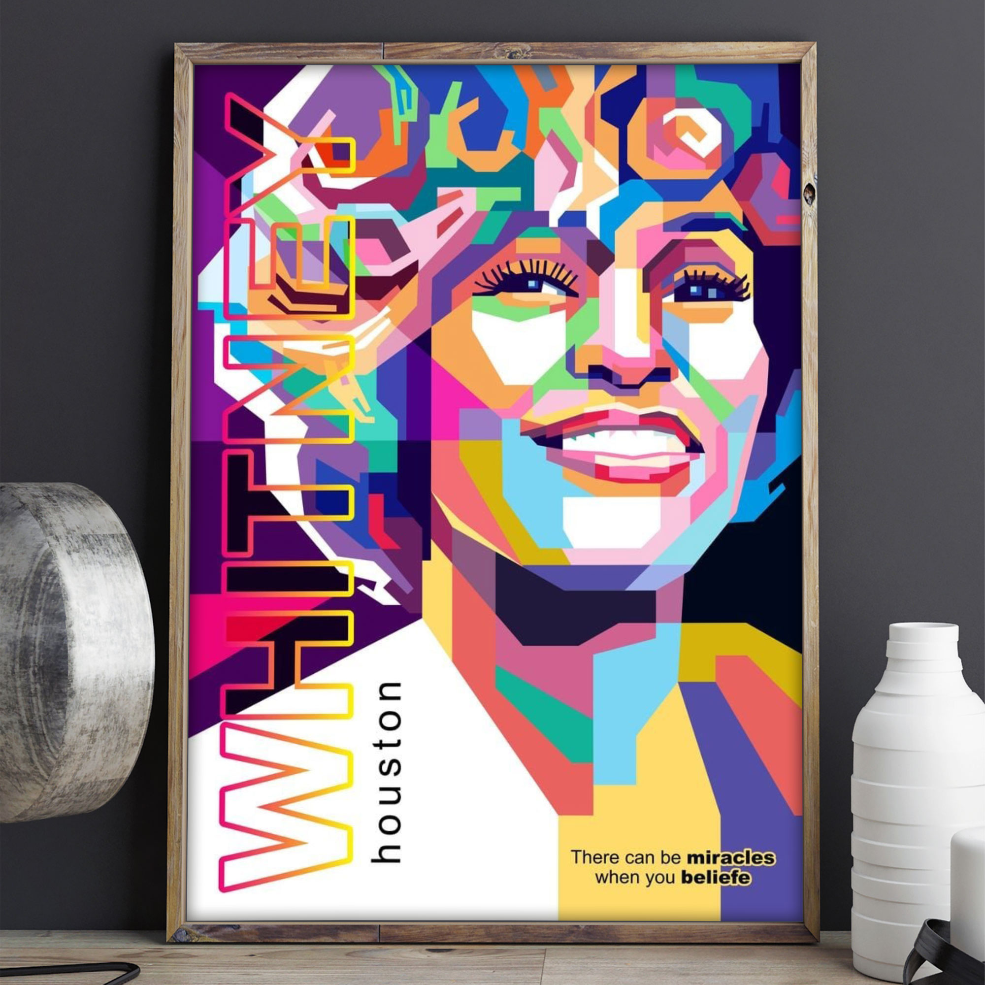 Whitney Houston Unframed Poster, Wrapped Canvas - NSF5526302 - Nexsify
