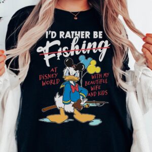 Retro Angry Donald Duck Dad Fishing Shirt - D160525055