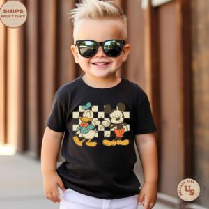Checkered Donald And Mickey Toddler T-Shirt - D160525061