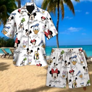 Disney Mickey And Friends Signature Hawaiian Shirt - D160525110