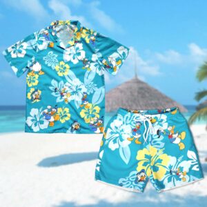 Funny Donald Duck Hawaiian Aloha Button Down Shirt Summer Vibe - D160525124