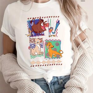 Vintage 90S Lion King Simba And Timon Shirt - D160525536
