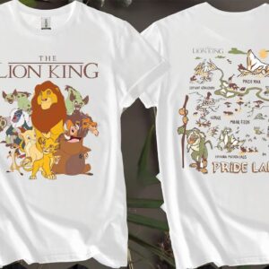 2-Sided Lion King Pride Land Map Simba Timon Custom T-Shirts - D160525540