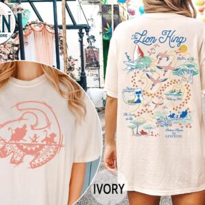 Retro Two- Sided Lion King Map Pride Rock Hakuna Matata Shirt - D160525541
