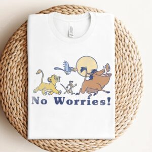 Disney The Lion King Simba Pumbaa No Worries Moon Night Shirt - D160525562