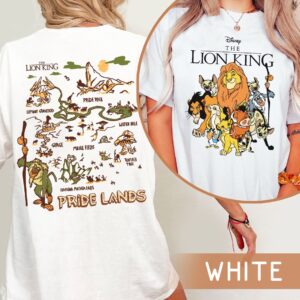 Two Sided The Lion King Pride Lands Map Shirt - D160525577