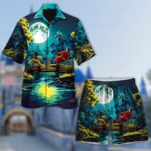 Lion King Hawaiian Shirt And Shorts Set - D160525617