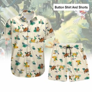 Lion King Hawaiian Shirt And Shorts Set - D160525618
