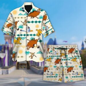 Lion King Hawaiian Shirt And Shorts Set - D160525622