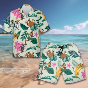 Lion King Hawaiian Shirt And Shorts Set - D160525625
