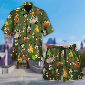 Lion King Hawaiian Shirt And Shorts Set - D160525626