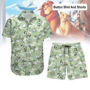 Lion King Hawaiian Shirt And Shorts Set - D160525629