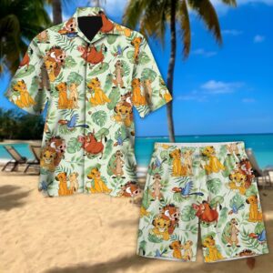 Lion King Hawaiian Shirt And Shorts Set - D160525630