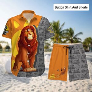 Lion King Hawaiian Shirt And Shorts Set - D160525632