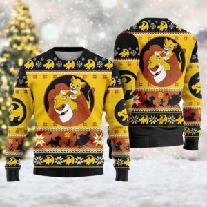 Lion King 3D All Over Printed T-Shirt, Lion Movie Ugly Christmas Sweater - D160525680