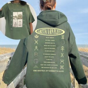 Greta Van Fleet 2sides Shirt, The battle at garden's gate t-shirt, Greta Van Fleet Tour Shirt, Dreams in gold Shirt - 1507250063