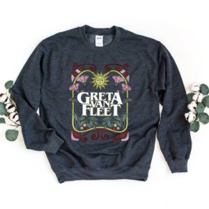 Greta Van Fleet Shirt Floral Retro Greta Van Fleet Vintage Dream In Gold Tour 2023 - 1507250107