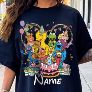 Custom Name Age Birthday The Muppet Team Comfort Color T-Shirt, Trending Unisex Tee, Disneyland Vacation Trip Gift 2025 - HD10250433