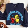 Custom Sesame Street Character Sweatshirt, Sesame Street Birthday Family Sweatshirt, Family Matching Birthday Sweatshirt, Sesame Street & BigBird Tee - HD10250605