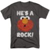 Sesame Street Sesame Street He's a Rock Charcoal Grey Adult Shirts - HD10251651