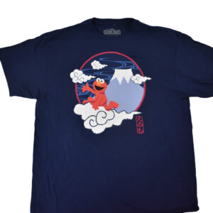 Sesame Street Mens Sesame Street Kanji Navy Blue Shirt  - HD10251654