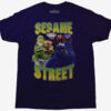 Sesame Street Mens Ernie, Grover, Sesame Street, Cookie Monster Purple Shirt - HD10251656