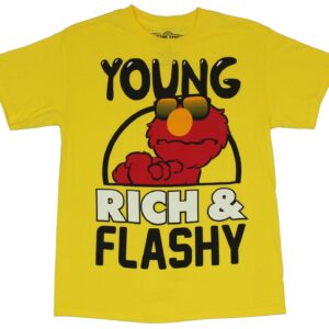 Sesame Street Mens T-Shirt - "Young, Rich & Flashy" Arms Crossede Sesame Street Image - HD10251658