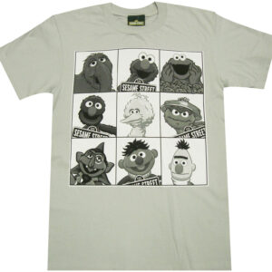 Sesame Street Group Mug Shot Adult T-Shirt - HD10251663