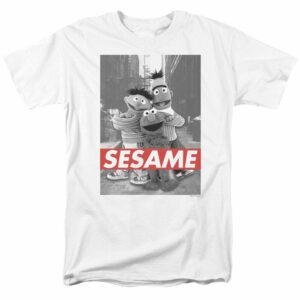 Sesame Street Sesame T Shirt Mens Licensed Classic TV Sesame Street Burt Ernie White - HD10251664