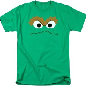 Sesame Street Oscar The Grouch Face T Shirt - HD10251709