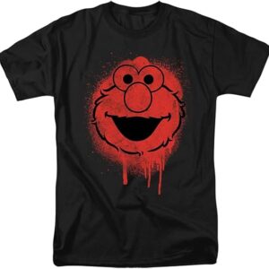 Sesame Street Big Face Grafitti Spray Costume Unisex Adult T Shirt Collection - HD10251710