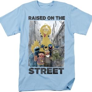 Sesame Street Distressed Raised On The Street Unisex Adult T Shirt - HD10251716