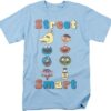 Sesame Street Street Smart Unisex Adult T-Shirt Light Blue - HD10251719