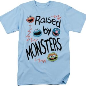 Sesame Street Raised by Monsters Unisex Adult T Shirt - HD10251740