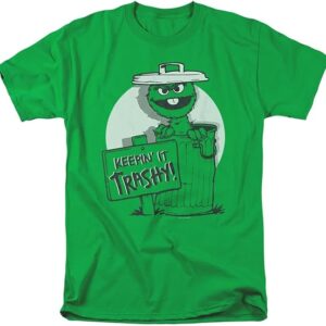 Sesame Street Oscar The Grouch Keep It Trashy Unisex Adult T Shirt - HD10251746
