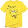 Sesame Street Big Face Retro Sketch Costume Unisex Adult T Shirt Collection - HD10251753