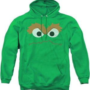 Sesame Street Oscar Face Unisex Adult Pull-Over Hoodie for Men and Women - HD10251754