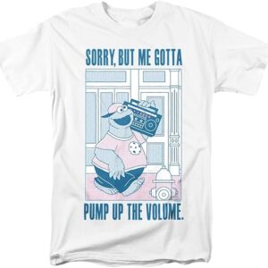 Sesame Street Cookie Monster Pump Up The Volume Unisex Adult T Shirt - HD10251756