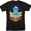 Sesame Street Cookie Monster Cookies Tattoo Unisex Adult T Shirt - HD10251757