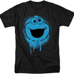 Sesame Street Big Face Grafitti Spray Costume Unisex Adult T Shirt Collection - HD10251767