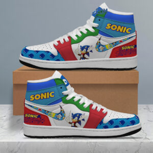 Sonic The Hedgehog Air Jordan High Top Shoes - HD10257795
