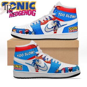 Sonic The Hedgehog Air Jordan High Top Shoes - HD10258112