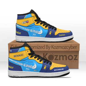 Fernando Alonso Air Jordan High Top Shoes - HD10258156