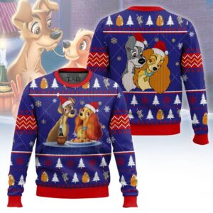 Lady and the Tramp Unisex Ugly Christmas Sweater - HD10259499