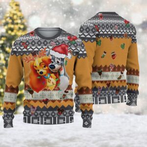 Lady and the Tramp Unisex Ugly Christmas Sweater - HD10259500