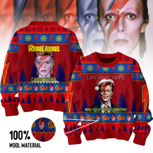 David Bowie Unisex Ugly Christmas Sweater - HD10259510