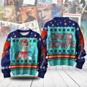 David Bowie Unisex Ugly Christmas Sweater - HD10259515