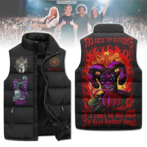 Alice In Chains 3D Sleeveless Puffer Jacket - HD10259575