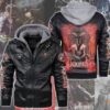 Behemoth 2D Hooded Leather Jacket - HD10259606