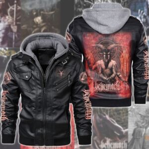 Behemoth 2D Hooded Leather Jacket - HD10259606